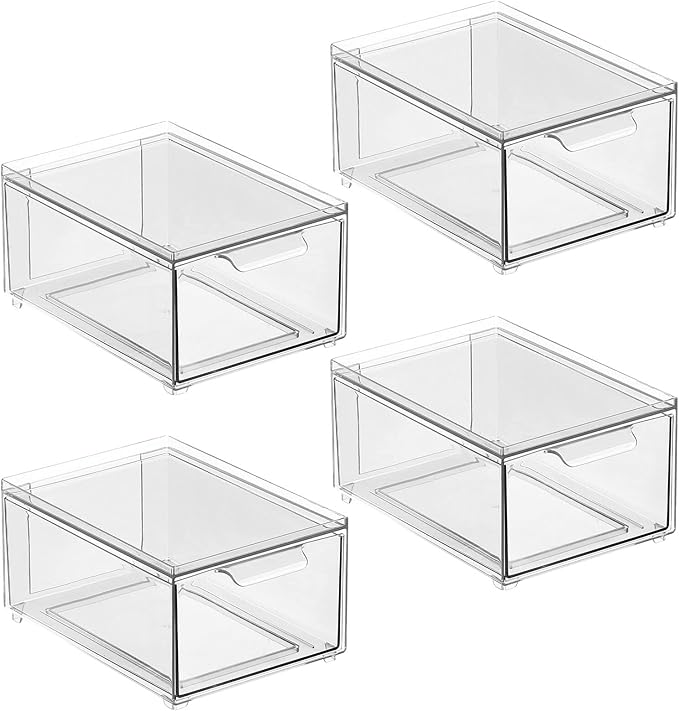 mDesign Plastic Bathroom Organizer Bin w/Pull Out Drawer - Image 6