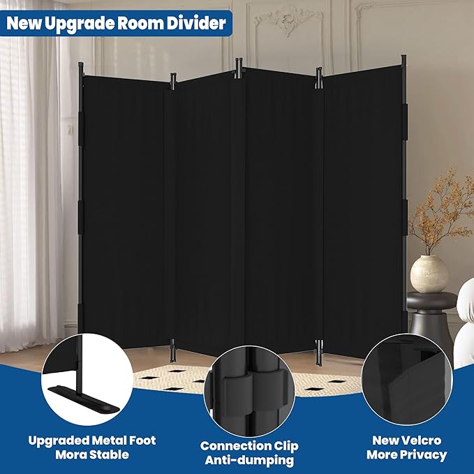 Room Divider, Upgraded Privacy Screen Highly Secretive, 4 Panel Portable Room - Image 2