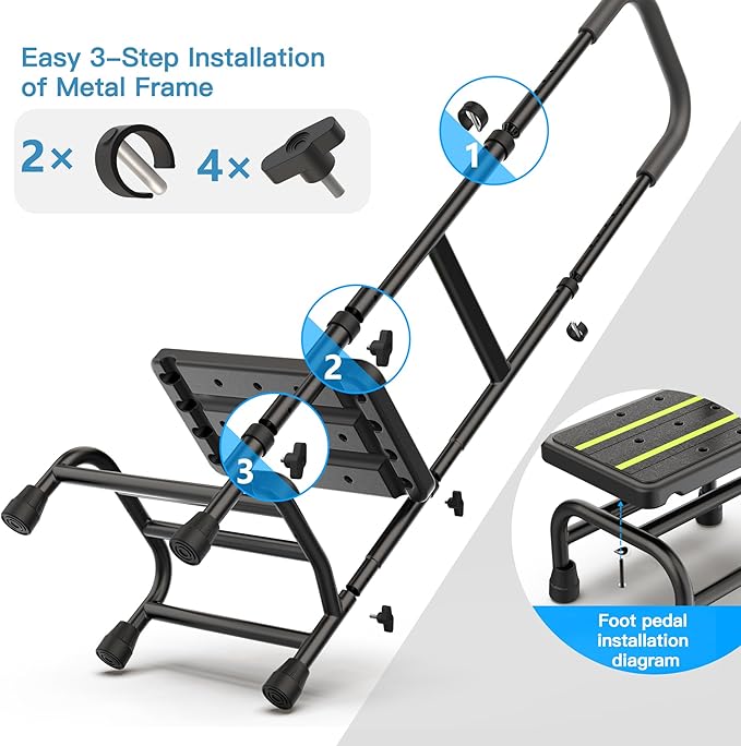 Packve Step Stool with Handle for Elderly, Non Skid Platform & Adjustable - Image 6