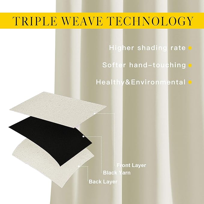 NICETOWN Room Darkening Curtains 108 inch Length - Image 5