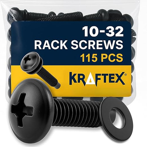 10-32 Rack Screws 115-Pack by Kraftex