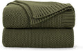 CozeCube Olive Green Throw Blanket by CozeCube