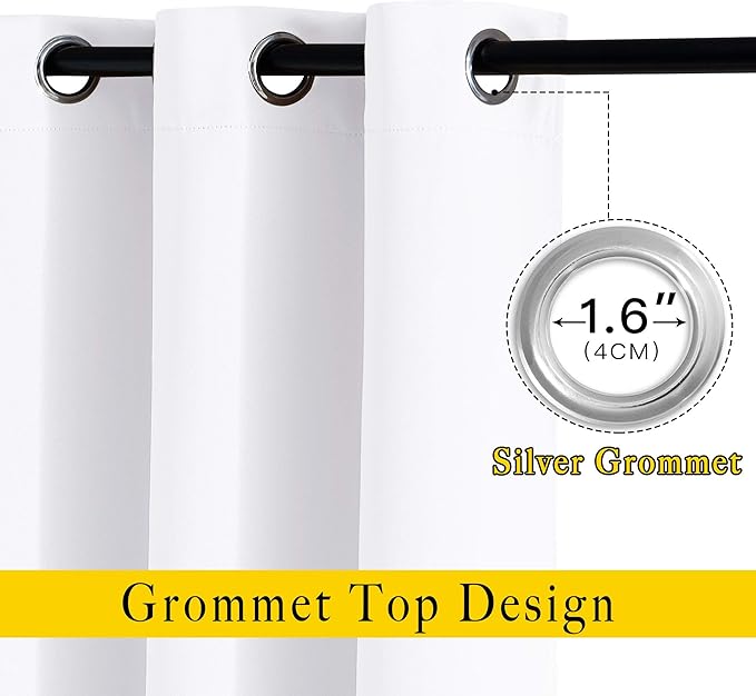 NICETOWN White Curtains for Living Room - Image 3