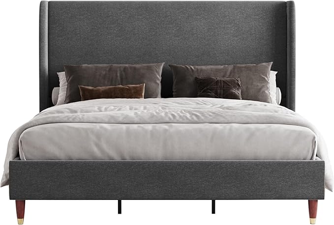 Jocisland King Upholstered Platform Bed Frame - Image 9