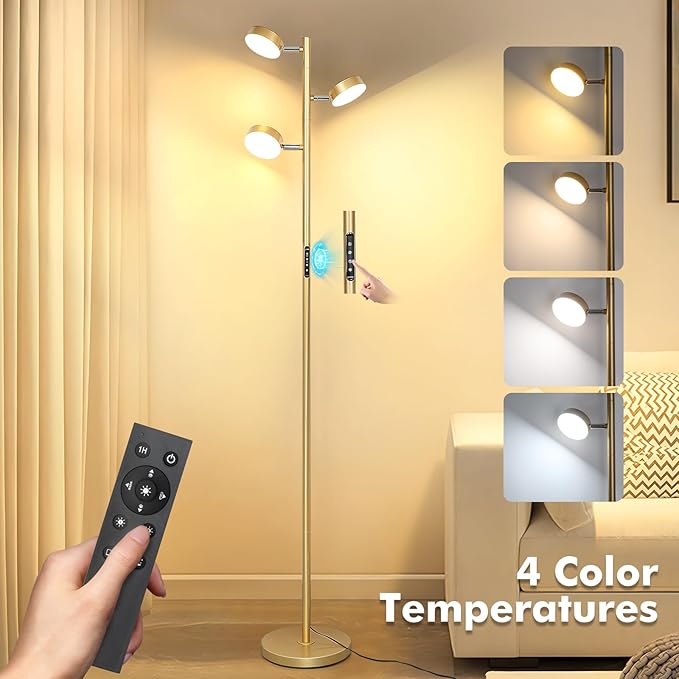 Gold Floor Lamp for Living Room - Image 2