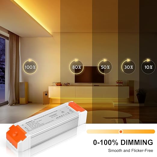 Dimmable LED Driver 12V DC 60W Triac Constant Transformer 120V AC to 12Volt DC - Image 2