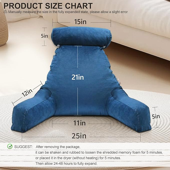 mittaGonG Reading Pillow for Sitting in Bed Adult - Image 4