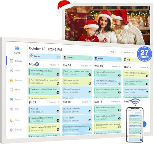 27 Inch Digital Calendar Chore Chart by NETHGROW