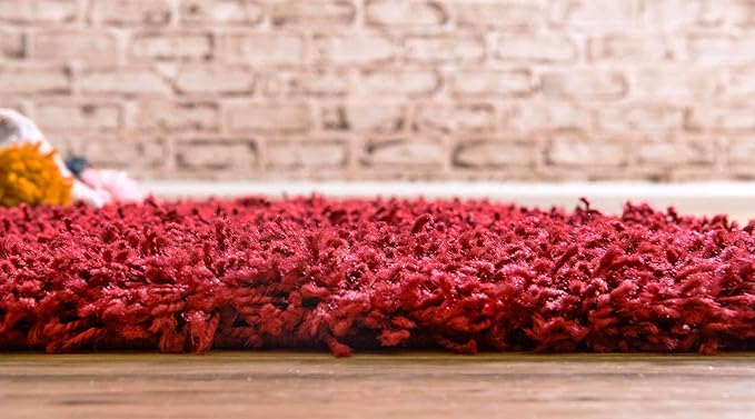 Unique Loom Solid Shag Collection Area Rug - Image 3