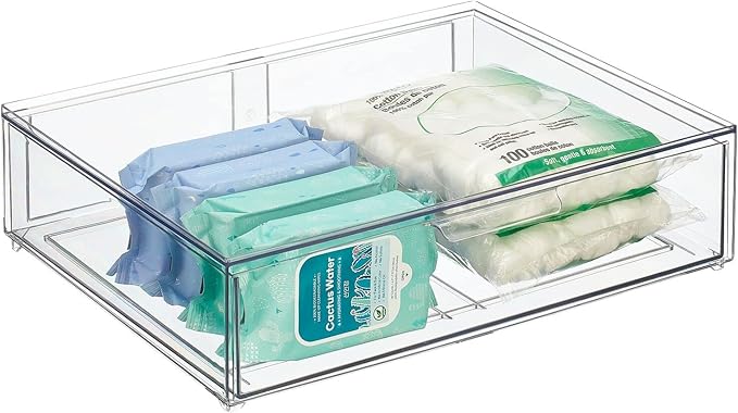 mDesign Wide Plastic Stackable Bathroom Storage Organizer Bin - Image 6