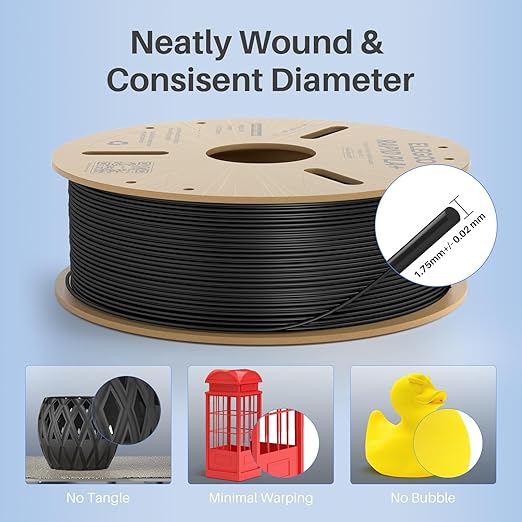 ELEGOO Rapid PLA Plus Filament 1.75mm Orange 1KG, PLA+ 3D Printer Filament - Image 5