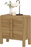 WAMPAT Modern 3 Drawer Nightstand, 31.5" Tall Nightstand by WAMPAT