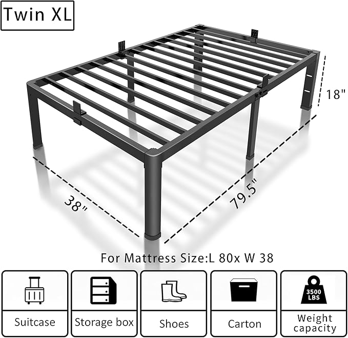 ROIL 18 Inch Twin XL Bed Frame - Image 3