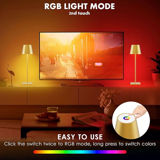 2-Pack LED Cordless Table Lamp - Image 3