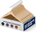 SereneLife 80-Piece Solid Wooden Hangers Set by SereneLife