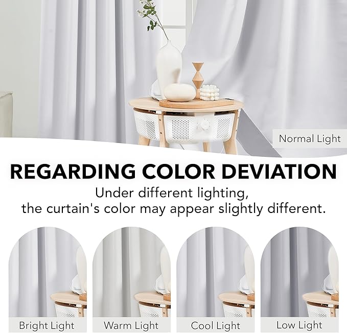 Deconovo Blackout Curtains Back Tab and Rod Pocket Thermal Insulated Curtain - Image 4