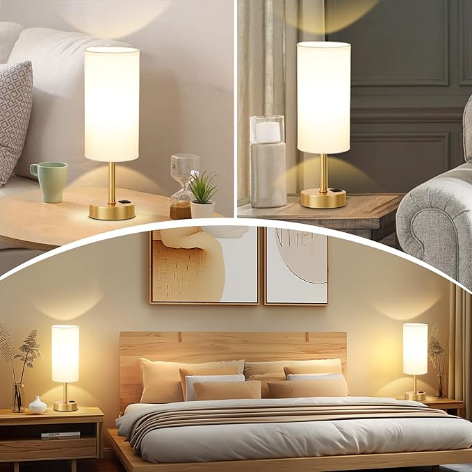 Elegant Gold Touch Table Lamp, Modern Wedding Gift - Image 2