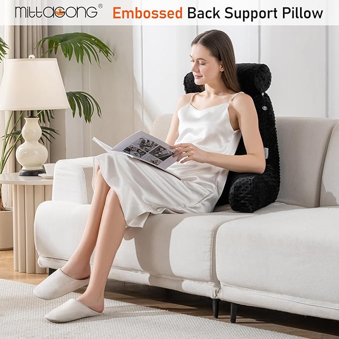 Reading Pillow for Sitting in Bed, Extra Large Backrest Support Cushion - Image 3