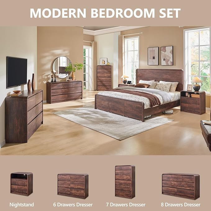 25" Tall Modern Nightstand - Image 7