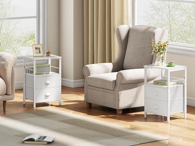 Furologee Nightstands Set of 2, End Table - Image 7