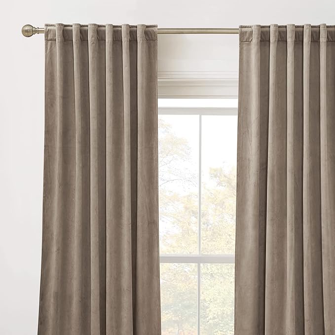 RYB HOME 72 inches Velvet Curtains - Image 2
