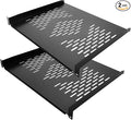 RIVECO 2 PCS 1U Server Rack Shelf 19” Rack-Mount Trays 16 Inches Vented by RIVECO
