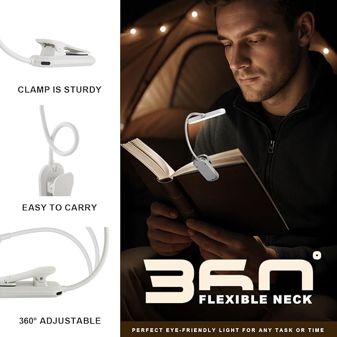 Rechargeable Book Lights for Reading at Night 25 LED - Image 7