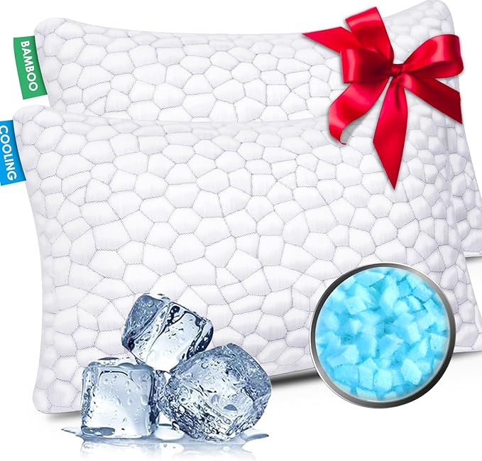 Cooling Pillows King Size Set of 2 Pack Shredded Memory Foam Pillows by SUPAMODERN