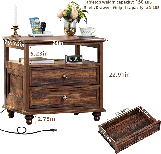 Joaxswe Farmhouse Nightstand - Image 2