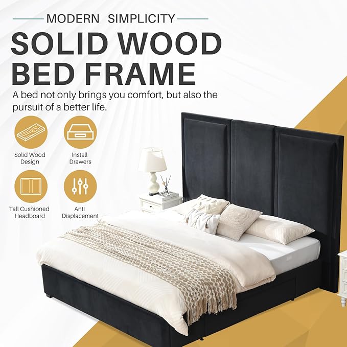 YUHUASHI King Size Bed Frame - Image 5