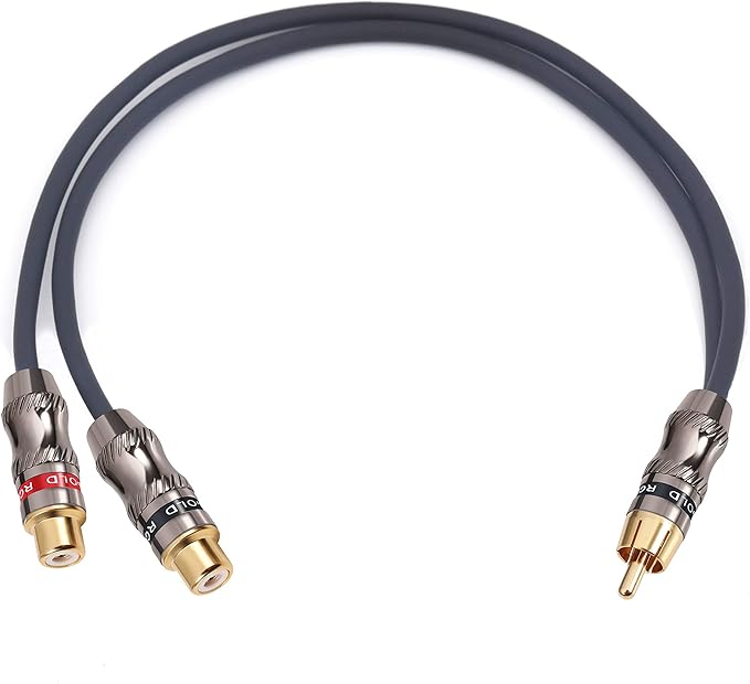 Devinal RCA Splitter, RCA 1 Male to 2 Female Cable Adapter, Stereo Audio RCA - Image 2