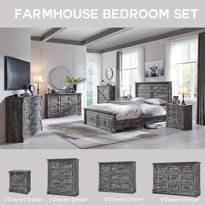 Farmhouse Queen Size Bed Frame - Image 6