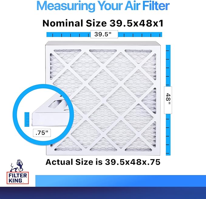 Filter King 39.5x48x1 Air Filter | 4-PACK | MERV 8 HVAC Pleated A/C Furnace - Image 2