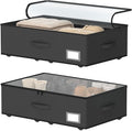 Underbed Storage Bins with Wheels, No Assembly Required by EASIERLIFEENJOYWORLDBEAUTY