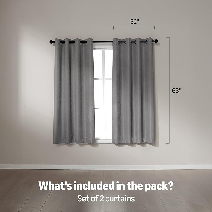 Amazon Basics Faux Linen Blackout Curtains - Image 5