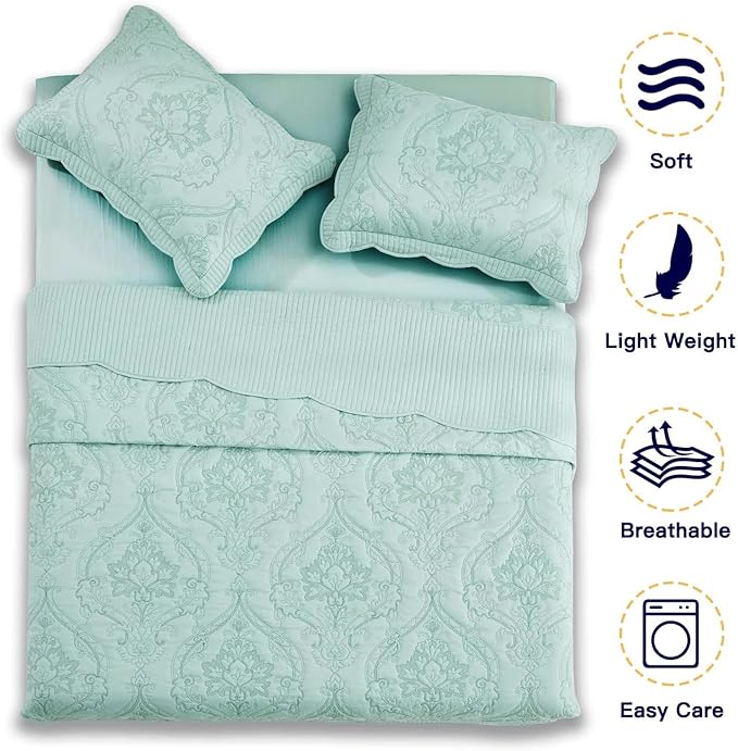 CHIXIN Bedspread Coverlet Quilt Set Full Size - Image 3