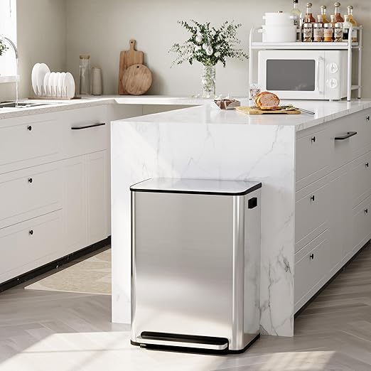 GarveeHome 60 L/16 gal Kitchen Trash Can, 2×8 gal Pedal Trash Bin - Image 7