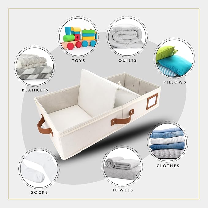 HOMELUX THEORY 2pc Under Bed Storage Containers, Bedroom Under the Bed Drawer - Image 6