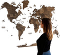 Handmade 3D Wood World Map Wall Art Large Wall Decor Track Your World Travels by Awesometik