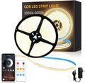 32.8ft COB LED Strip Lights 3000K Warm White Dimmable DC 24V Flexible LED Tape by Yeewhale