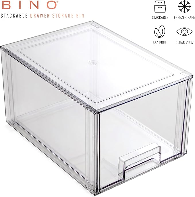 BINO | Stackable Storage Drawers, Tall Small - Image 3