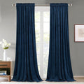 StangH Navy Blue Curtains for Living Room, Luxury Velvet Blackout Thermal by StangH