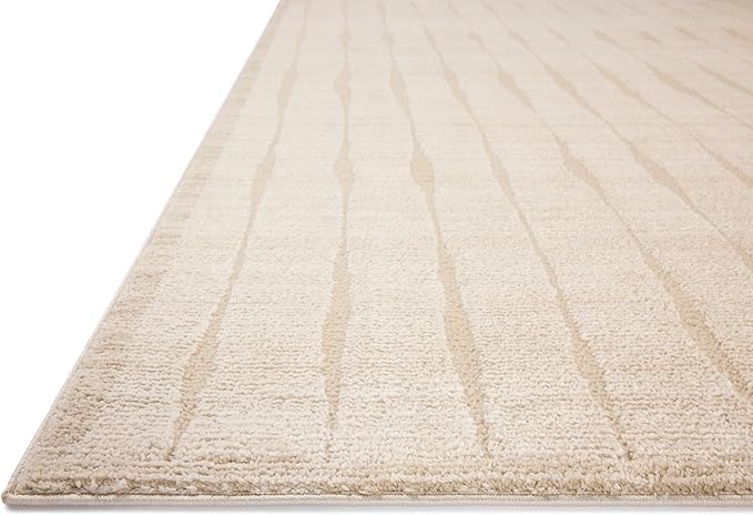 Loloi Chris Loves Julia Calvin Collection CLV-02 Ivory/Oatmeal 7'-10" x 7'-10" - Image 6
