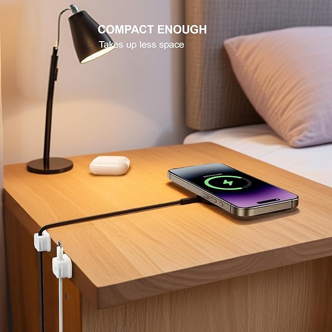 8 Pack Magnetic Cable Clip Organizer Cord Holder, Picozon Adhesive Cable - Image 5