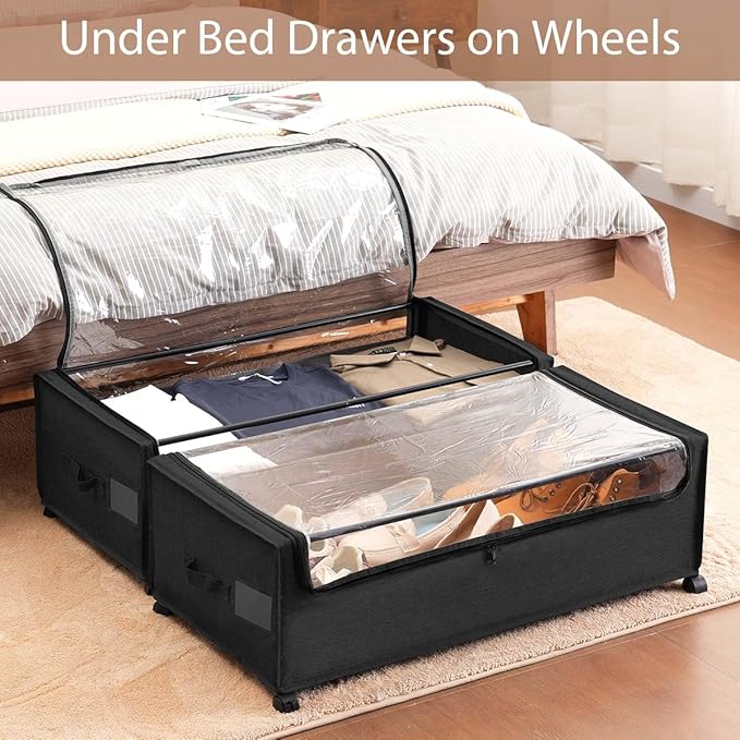 Under Bed Storage with Wheels, Under The Bed Storage Drawers On Wheels - Image 2