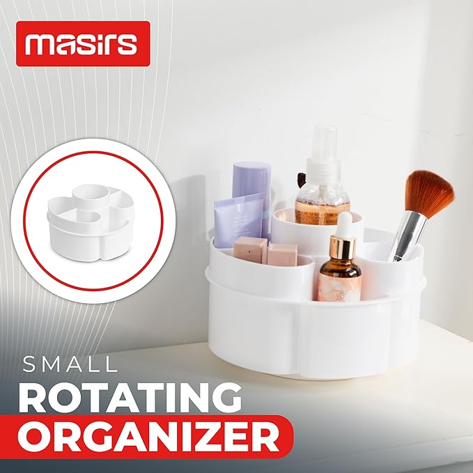 Masirs Small Rotating Makeup Organizer - Image 2