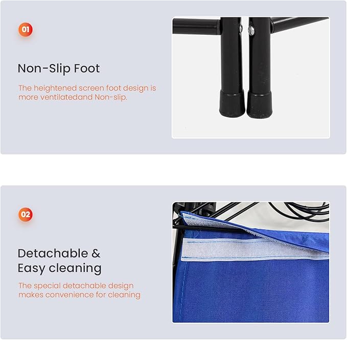4 Panel Room Divider 6FT Steel Frame Screen Folding Privacy Divider - Image 5