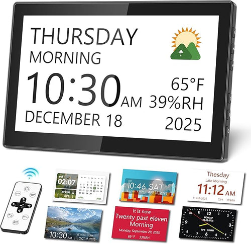 10.1" Large Digital Clock with Date and Day by Mesqool