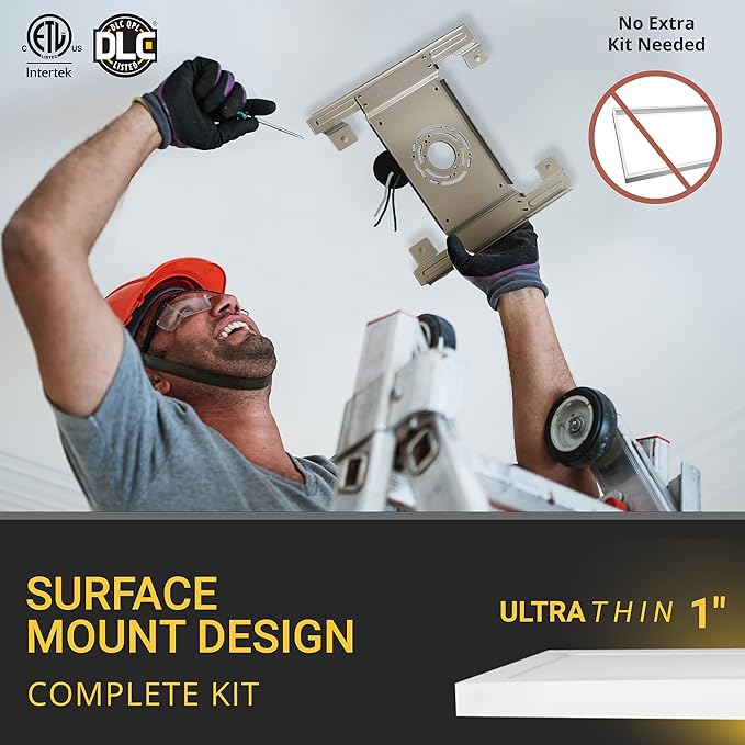 NUWATT 2 Pack 1x4 FT LED Surface Mount Panel 120-277V Universal Voltage - Image 4
