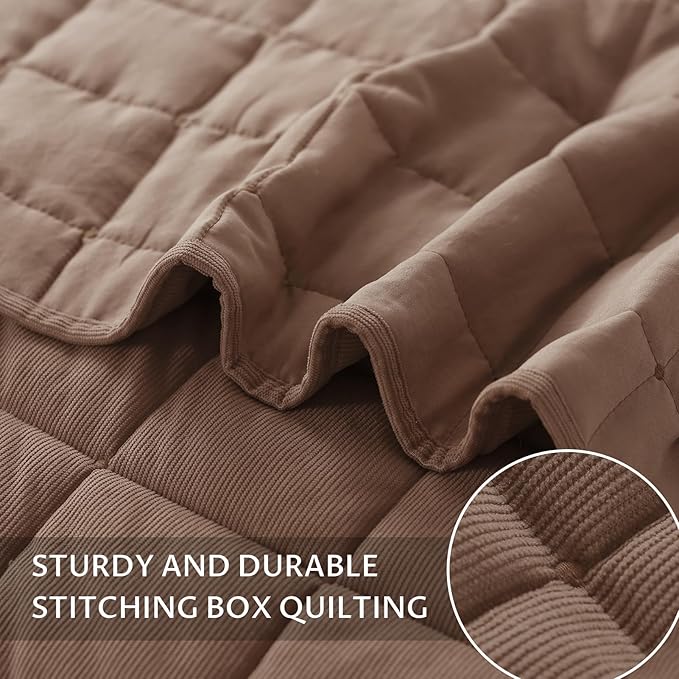 KASENTEX Twin Quilt Set 68"x86" – Soft Washed 3-Layer Lightweight Bedspread - Image 5